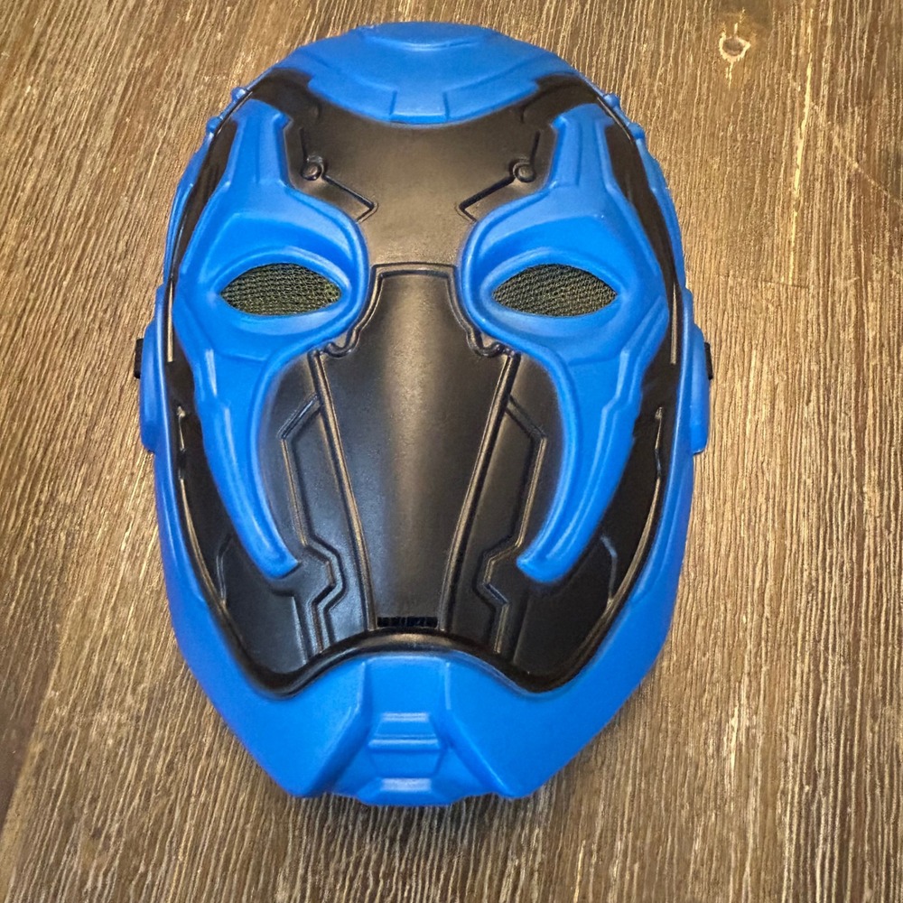 Marvel Blue Beetle Kids Costume Mask Blue Black Halloween Superhero Jazwares